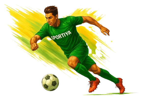 Football player kicking a glowing football, symbolizing data-driven precision